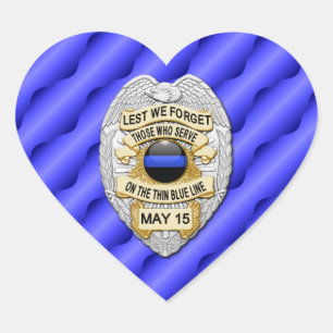 Thin Blue Line One-of-a-Type Hart Sticker