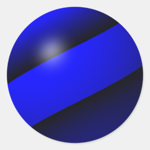 Thin Blue Line One-of-a-Type Ronde Sticker