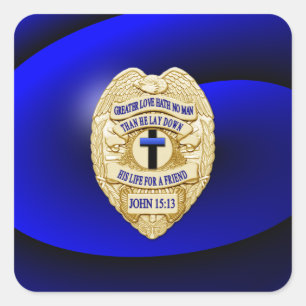 Thin Blue Line One-of-a-Type Vierkante Sticker