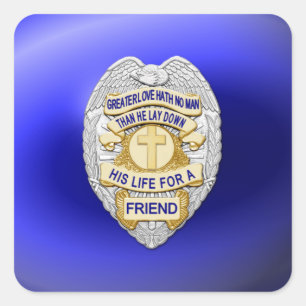 Thin Blue Line One-of-a-Type Vierkante Sticker