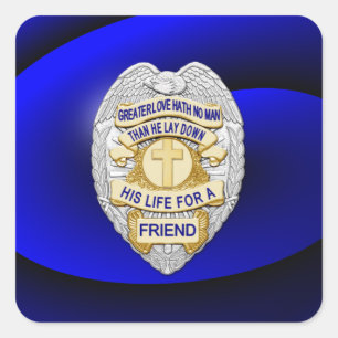 Thin Blue Line One-of-a-Type Vierkante Sticker