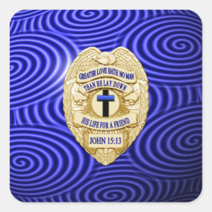 Thin Blue Line One-of-a-Type Vierkante Sticker