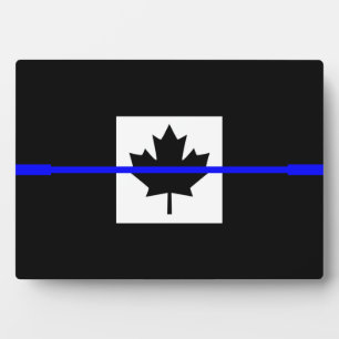 Thin Blue Line op Canadese vlag Fotoplaat