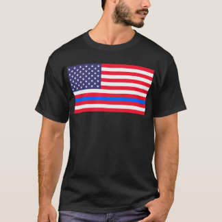 "THIN BLUE LINE OP VLAG" T-SHIRT