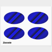 Thin Blue Line Ovale Sticker (Vel)