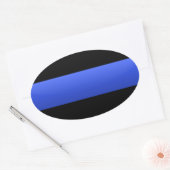 Thin Blue Line Ovale Sticker (Envelop)