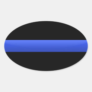 Thin Blue Line Ovale Sticker