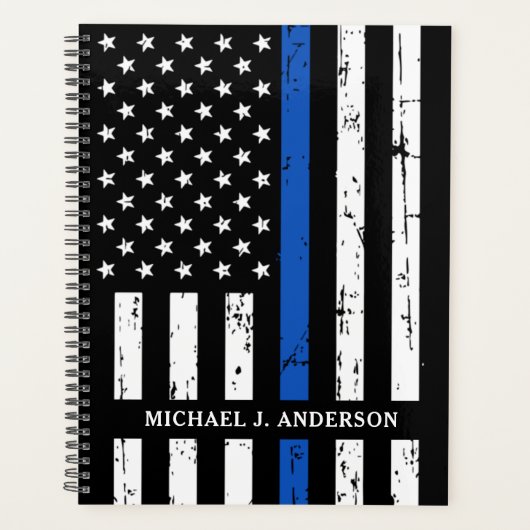 Thin Blue Line Personalized Police Officer Planner (Voorkant)