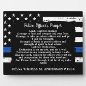 Thin Blue Line Personalized Police Officer Prayer Fotoplaat (Voorkant)