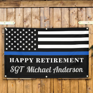 Thin Blue Line Personalized Police Retirement Spandoek