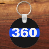 Thin Blue Line Persoonlijke badge Number Sleutelha Sleutelhanger (Voorkant)