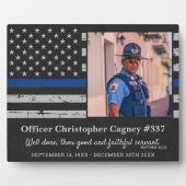 Thin Blue Line Photo Police Memorial Fotoplaat (Voorkant)