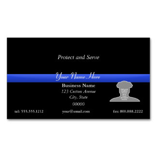 Thin Blue Line Photo Visitekaartje Magnet Magnetisch Visitekaartje
