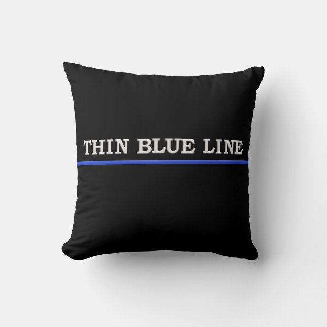 Thin Blue Line Pillow Kussen (Voorkant)