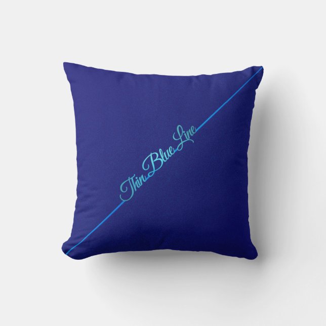Thin Blue Line Pillow Kussen (Voorkant)
