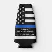 Thin Blue Line Police Academy Afstuderen Flesjeskoeler (Voorkant)