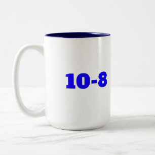 Thin Blue Line Police and Law Enforcement 10-8 Tweekleurige Koffiemok