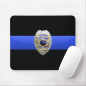 Thin Blue Line Police Badge Muismat (Met muis)