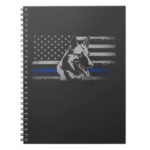 Thin Blue Line Police Belgische Malinois Dog Notitieboek