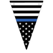 Thin Blue Line Police Bunting Flags Vlaggetjes (Eerste vlag)