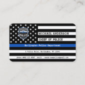 Thin Blue Line Police Custom Logo Enforcement Visitekaartje (Voorkant)