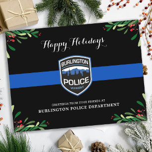 Thin Blue Line Police Department - Kerstmis Feestdagenkaart