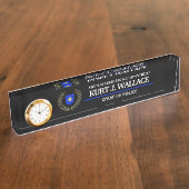 Thin Blue Line Police Department Logo Naambordje (Zijkant)