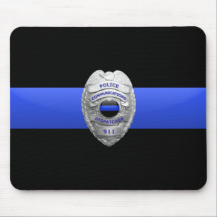 Thin Blue Line Police Dispatcher Badge Muismat