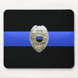 Thin Blue Line Police Dispatcher Badge Muismat