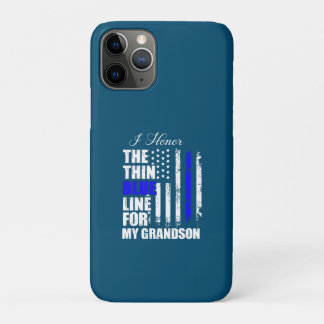 Thin Blue Line Police Flag Back iPhone 11 Pro Hoesje