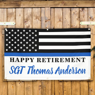 Thin Blue Line Police Happy Retirement Party Spandoek