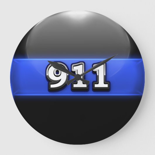 Thin Blue Line Police Kantoor Grote Klok (Voorkant)