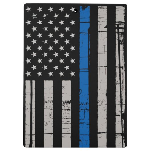 Thin Blue Line Police Klembord (Achterkant)