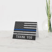 Thin Blue Line Police Officer Bedankkaart (Voorkant)