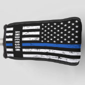 Thin Blue Line Police Officer Gift Police Golfheadcover (Voorkant)