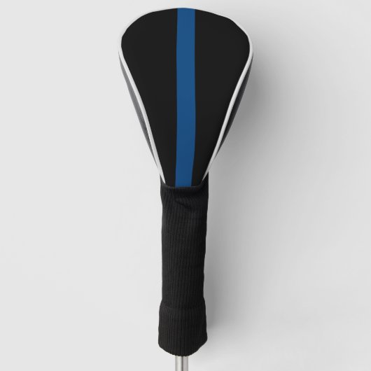 Thin Blue Line Police Officer Golf Head Hoesje Golfheadcover (Voorkant)