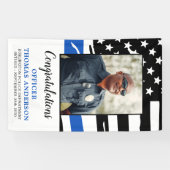 Thin Blue Line Police Officer Retirement Party Spandoek (Horizontaal)