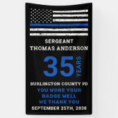 Thin Blue Line Police Officer Retirement Party Spandoek (Verticaal)