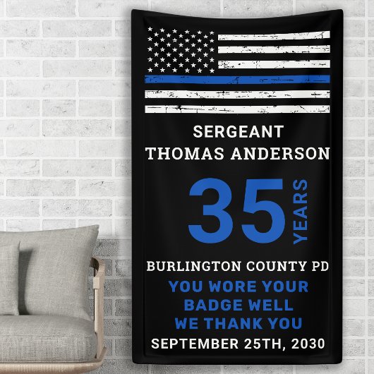 Thin Blue Line Police Officer Retirement Party Spandoek