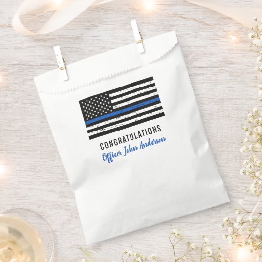 Thin Blue Line Police Retirement Enforcement Enfor Bedankzakje (Geknipt)