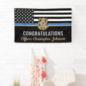  Thin Blue Line Police Retirement Spandoek (Insitu)