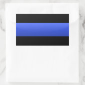 Thin Blue Line Police Support Rechthoekige Sticker (Tas)