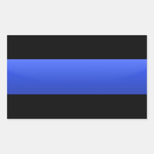Thin Blue Line Police Support Rechthoekige Sticker (Voorkant)