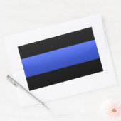 Thin Blue Line Police Support Rechthoekige Sticker (Envelop)