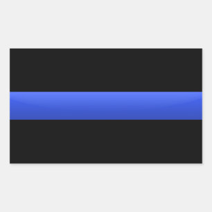 Thin Blue Line Police Support Rechthoekige Sticker