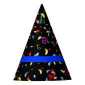 Thin Blue Line Police Thleed Party Confetti Feesthoedjes (Voorkant)