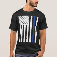 Thin Blue Line Police USA Vlag