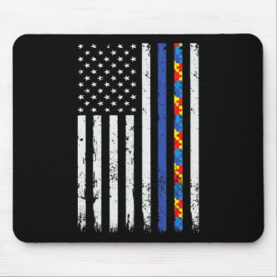 Thin Blue Line Politie Ondersteuning Autisme 4 jul Muismat
