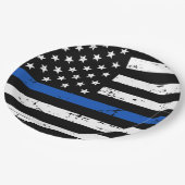 Thin Blue Line Politie Wetshandhaving Papier Bord (Gekanteld)