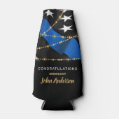 Thin Blue line politieagent Retirement Party Flesjeskoeler (Voorkant)